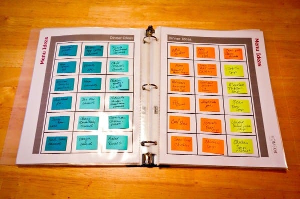 color coded meal planning system