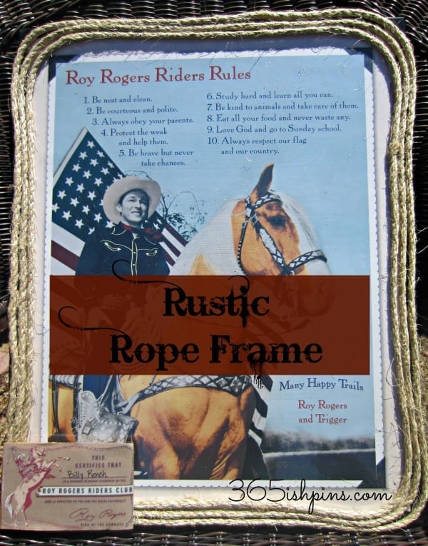 rope frame rustic
