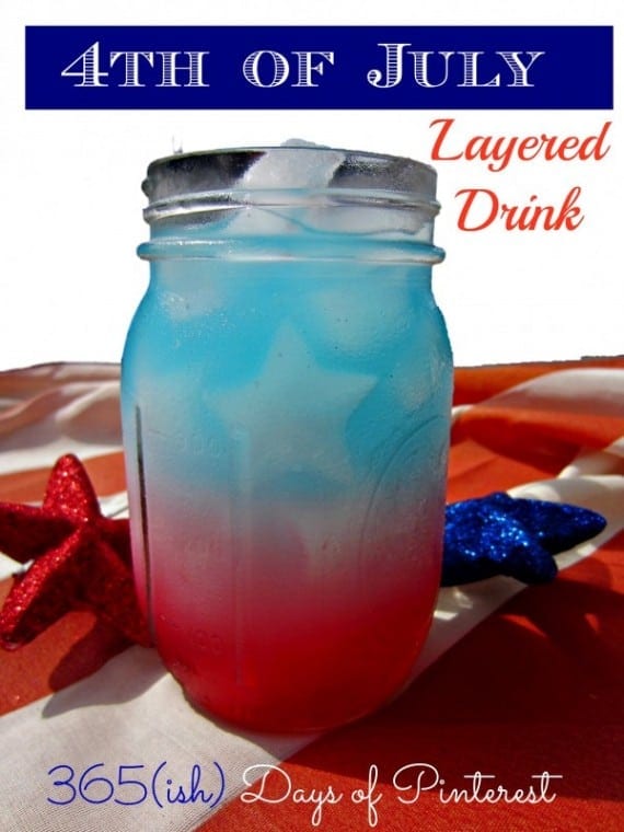 4th of July layered drink