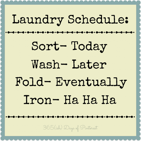 Laundry Schedule | simpleandseasonal.com