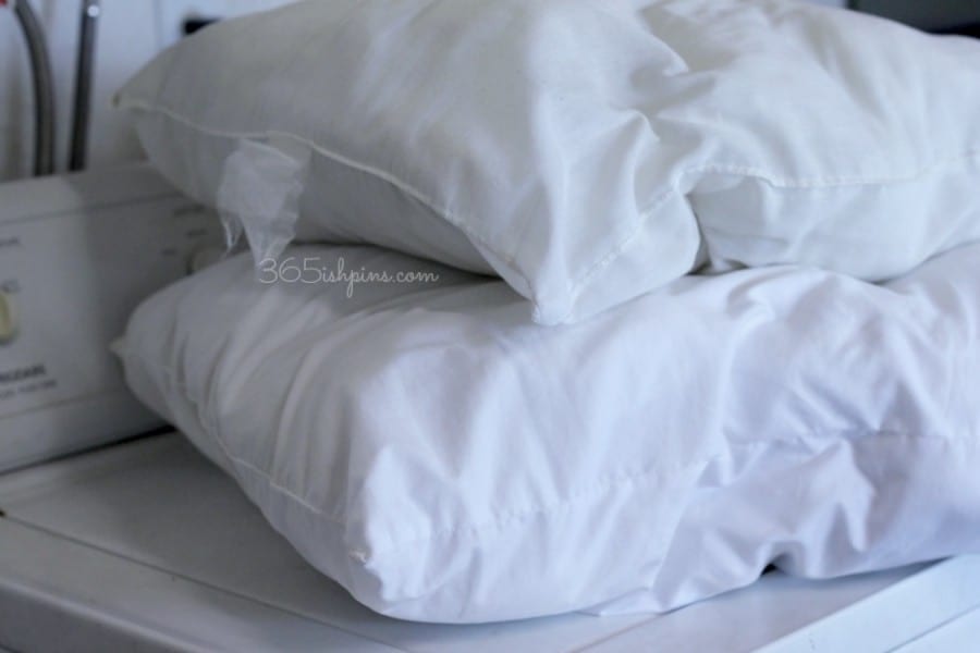 clean pillows