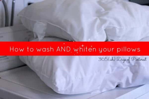 wash and whiten pillows