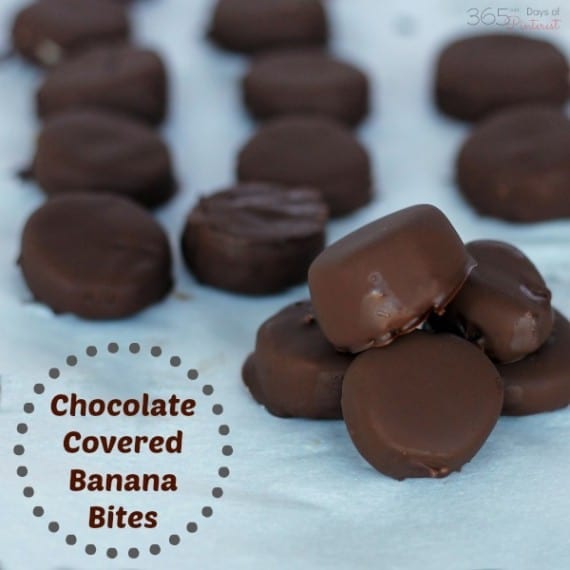 Chocolate Covered Banana Bites are a sweet treat that won't ruin your diet! The crunchy chocolate shell tastes great around cold banana slices!
