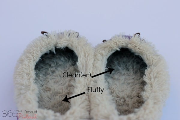 How to clean slippers and other fuzzy items like stuffed animals that can't be washed in the washing machine.