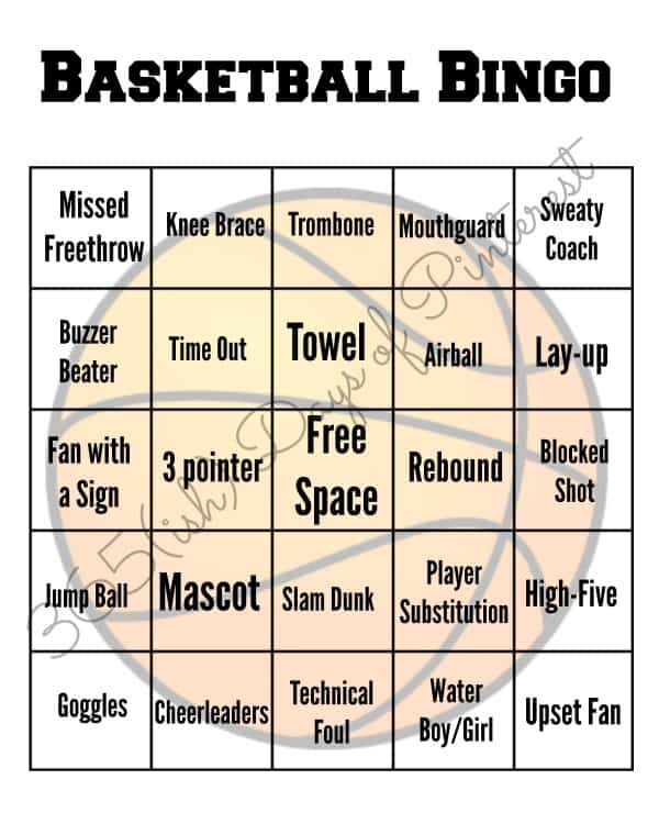 basketball bingo