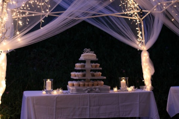 cake table drape