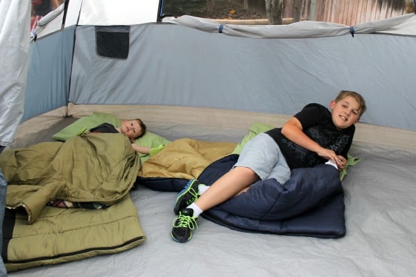 boys in the tent