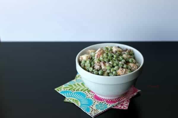 creamy pea salad pot luck side dish