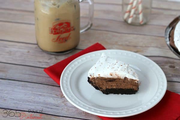 No bake mocha pie is an easy summer dessert. Coffee and chocolate-seriously, how could you go wrong?