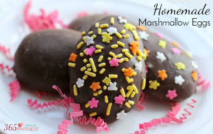 Homemade Marshmallow Eggs for Easter