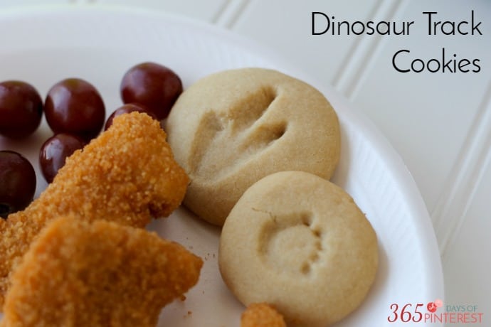 Dinosaur track cookies