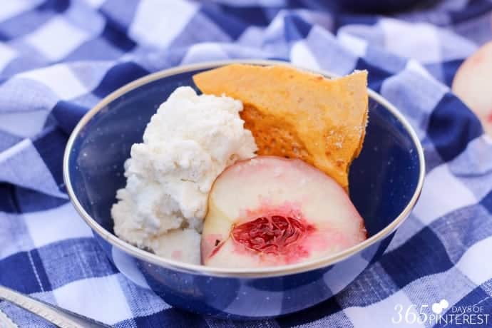 roasted peaches bowl